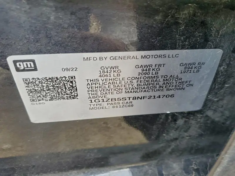 2022 CHEVROLET MALIBU LS  