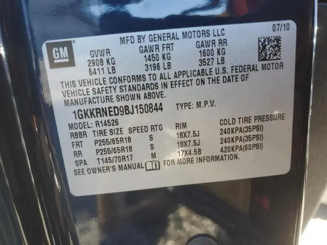 2011 GMC ACADIA SLE  