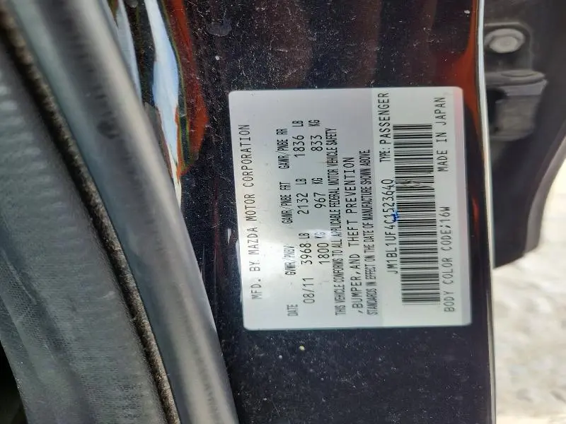 2012 MAZDA 3 I  