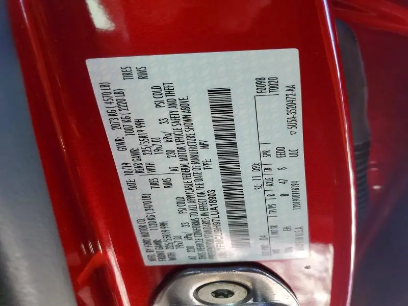 2020 FORD ESCAPE SEL  