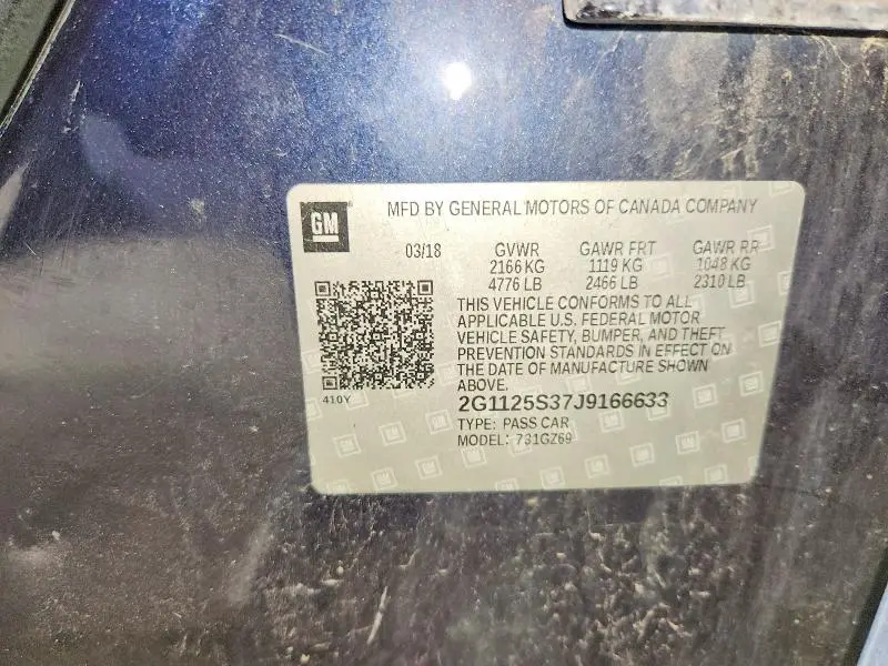 2018 CHEVROLET IMPALA PREMIER  
