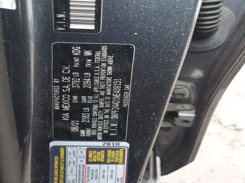 2021 KIA FORTE LXS  