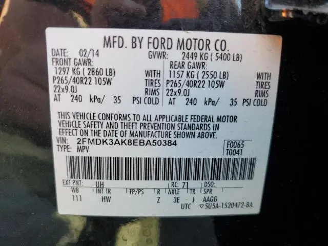 2014 FORD EDGE SPORT  