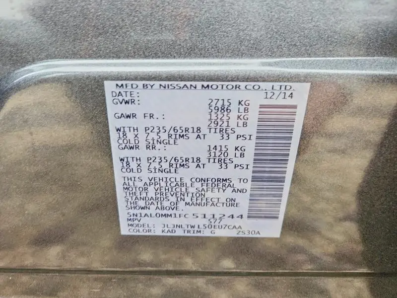 2015 INFINITI QX60 BASE  