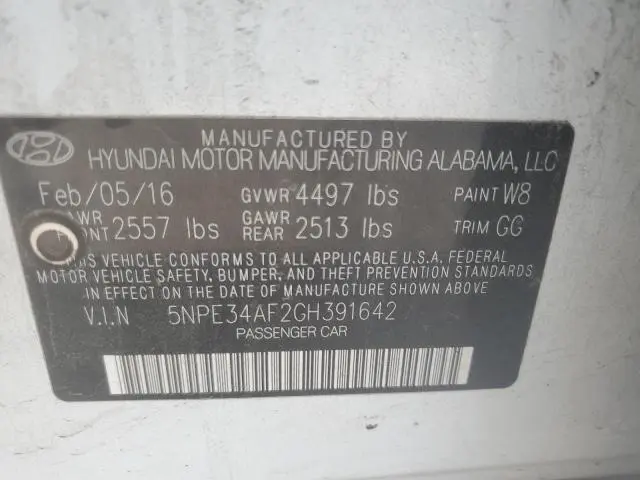 2016 HYUNDAI SONATA SPORT  