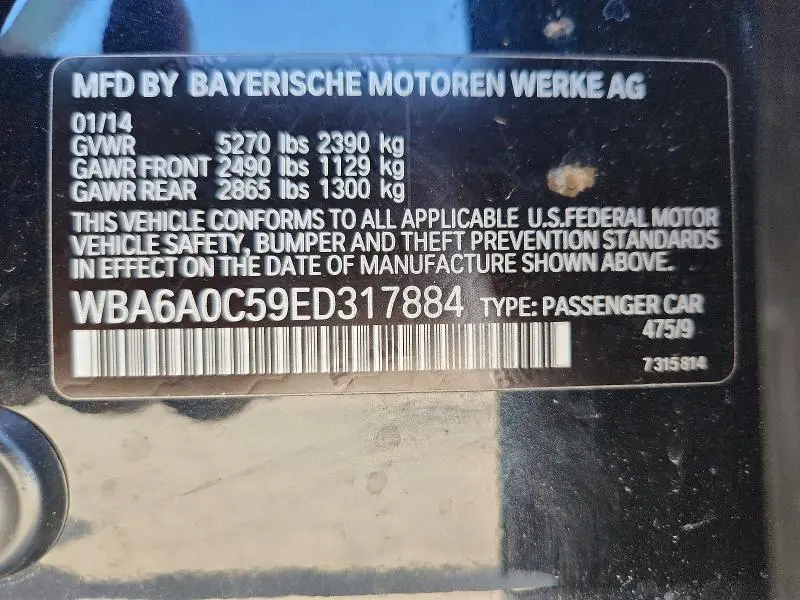 2014 BMW 640 I  