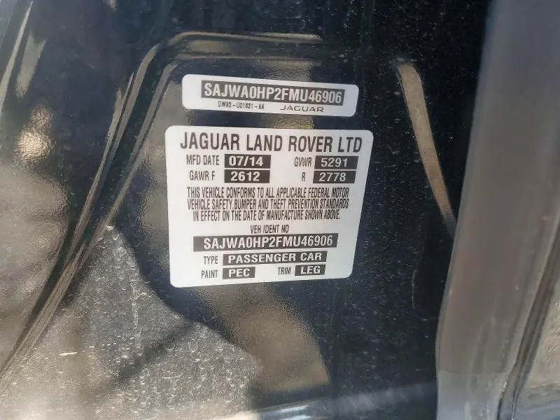 2015 JAGUAR XF SUPERCHARGED  