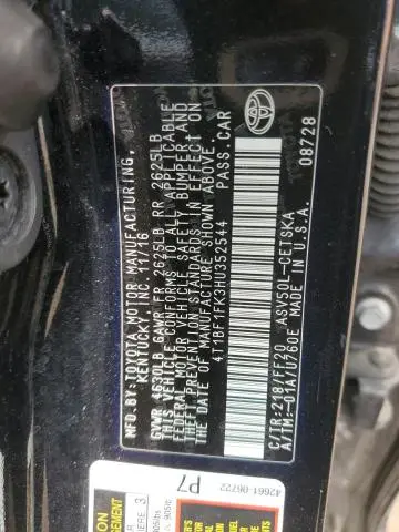 2017 TOYOTA CAMRY LE  