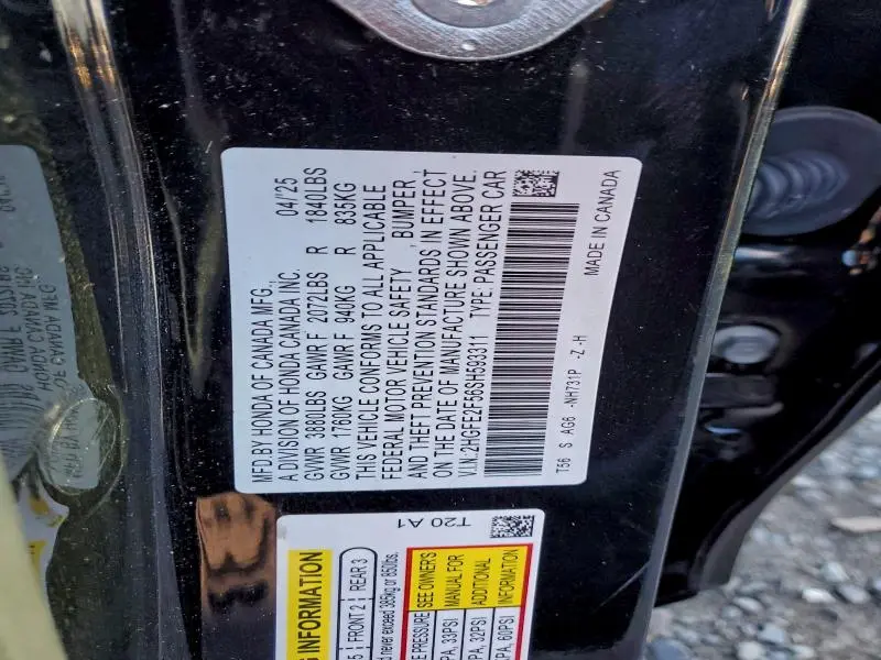 2025 HONDA CIVIC SPORT  