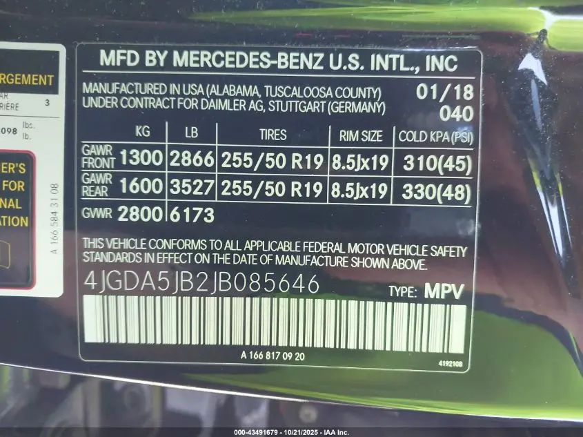 2018 MERCEDES-BENZ GLE 350  