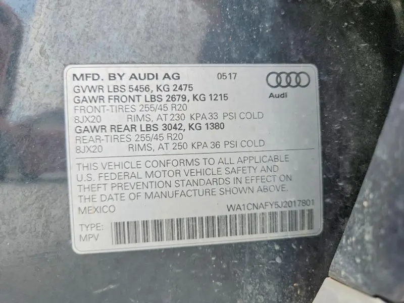 2018 AUDI Q5 PRESTIGE  