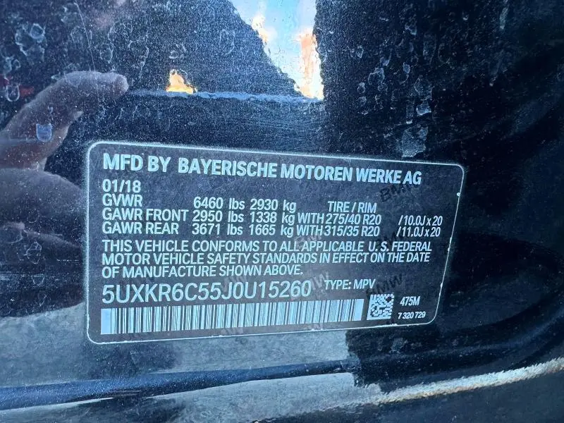 2018 BMW X5 XDRIVE50I  