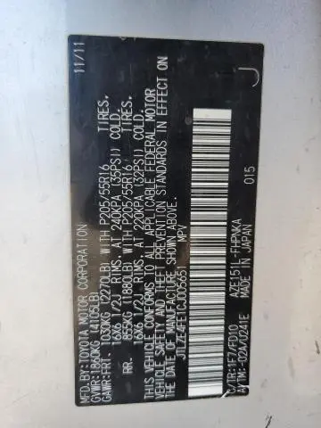 2012 TOYOTA SCION XB   