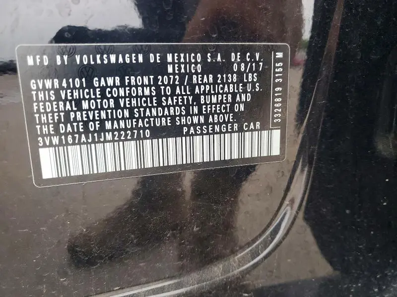 2018 VOLKSWAGEN JETTA S  