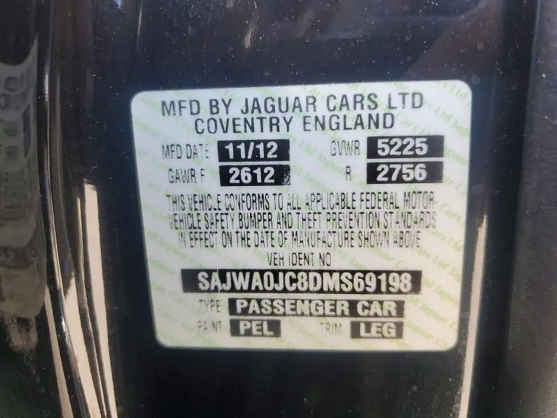2013 JAGUAR XF R  