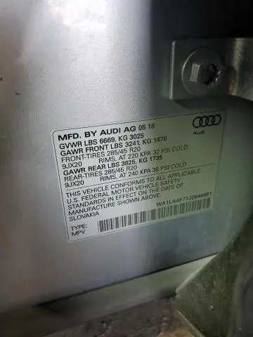 2018 AUDI Q7 PREMIUM PLUS  