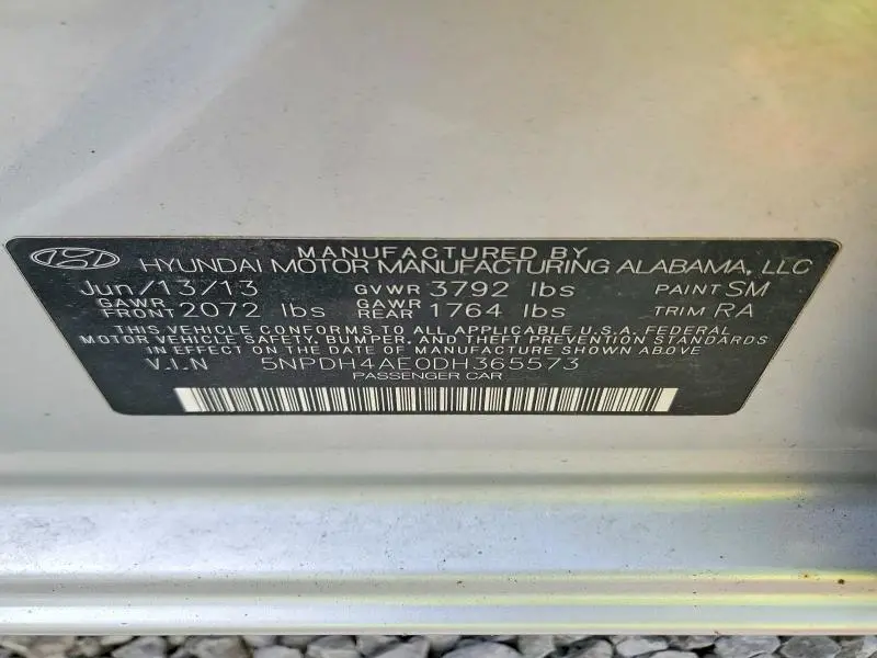 2013 HYUNDAI ELANTRA GLS  