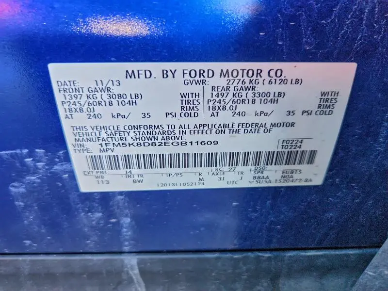 2014 FORD EXPLORER XLT  