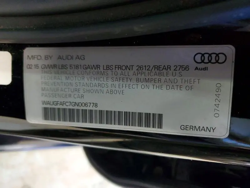 2016 AUDI A6 PREMIUM PLUS  