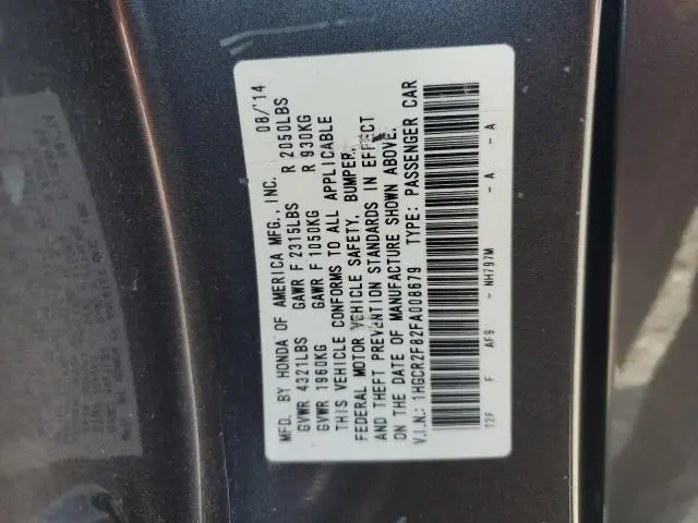 2015 HONDA ACCORD EXL  