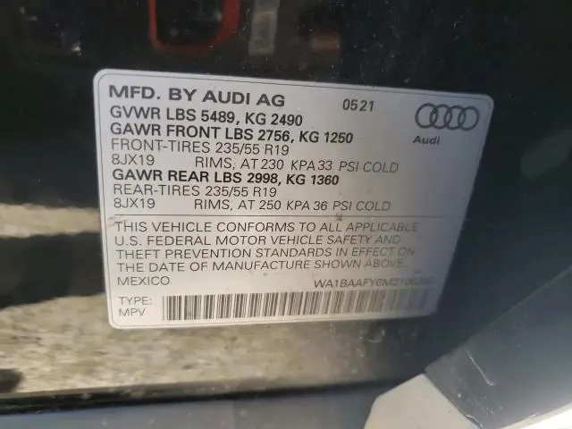 2021 AUDI Q5 PREMIUM PLUS  