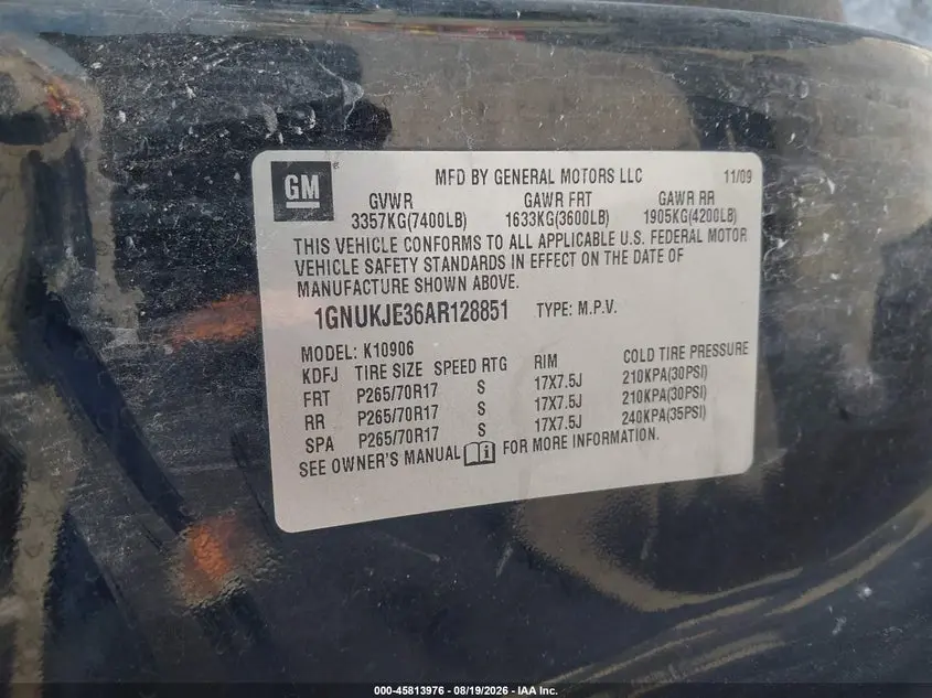 2010 CHEVROLET SUBURBAN 1500 LT1