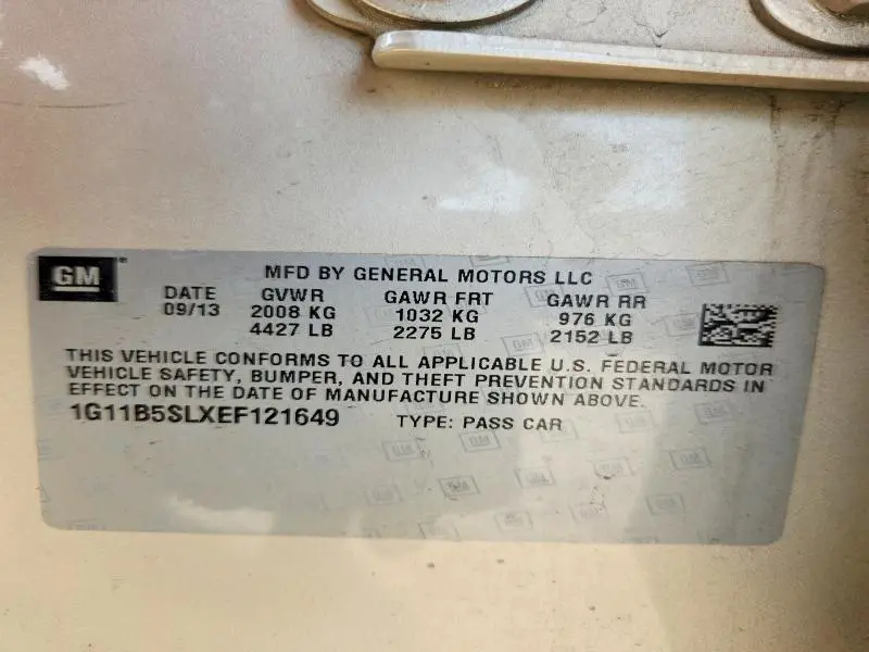 2014 CHEVROLET MALIBU LS  