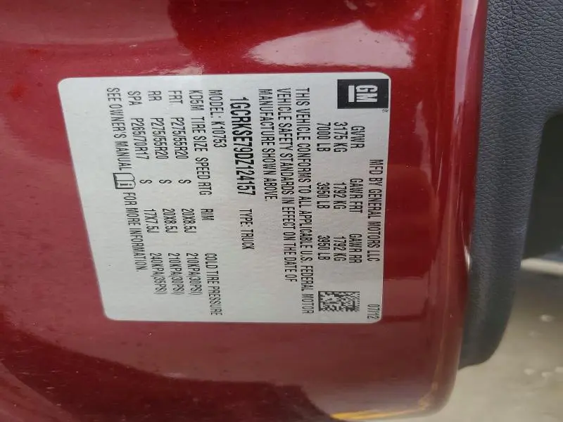 2013 CHEVROLET SILVERADO K1500 LT  