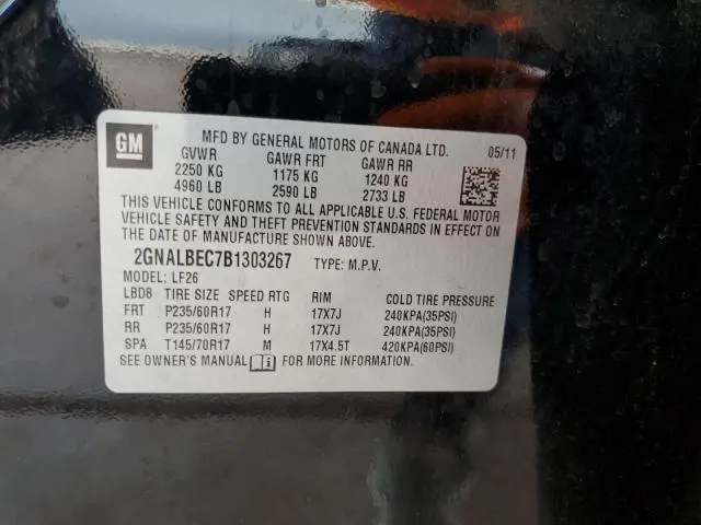 2011 CHEVROLET EQUINOX LS  