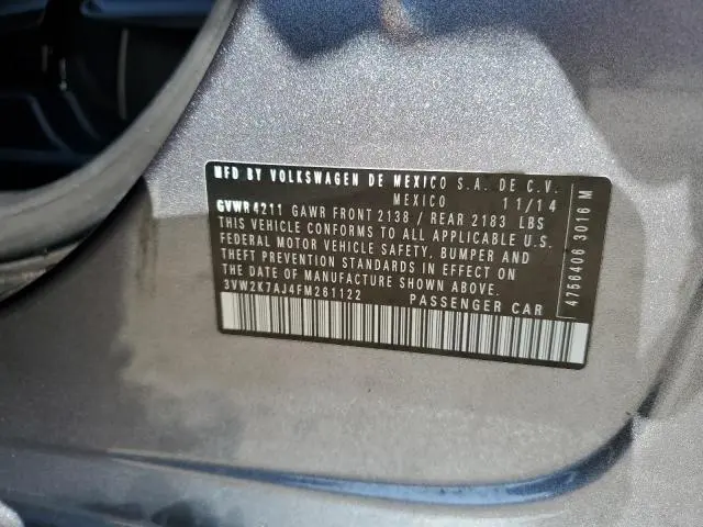 2015 VOLKSWAGEN JETTA BASE  