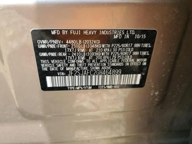 2016 SUBARU FORESTER 2.5I PREMIUM  