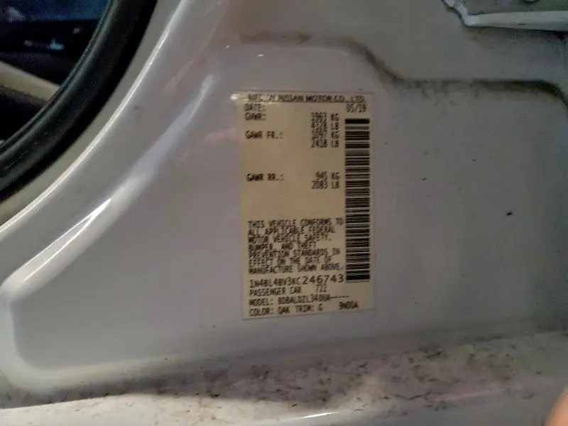 2019 NISSAN ALTIMA S  