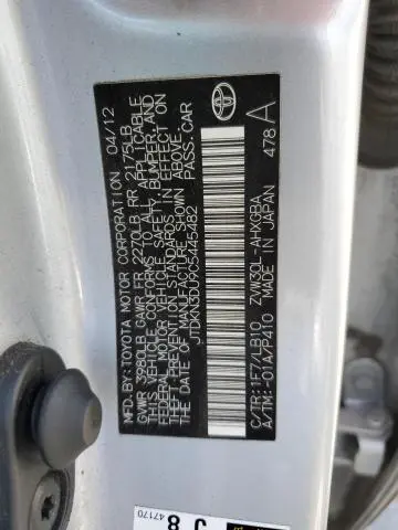 2012 TOYOTA PRIUS   