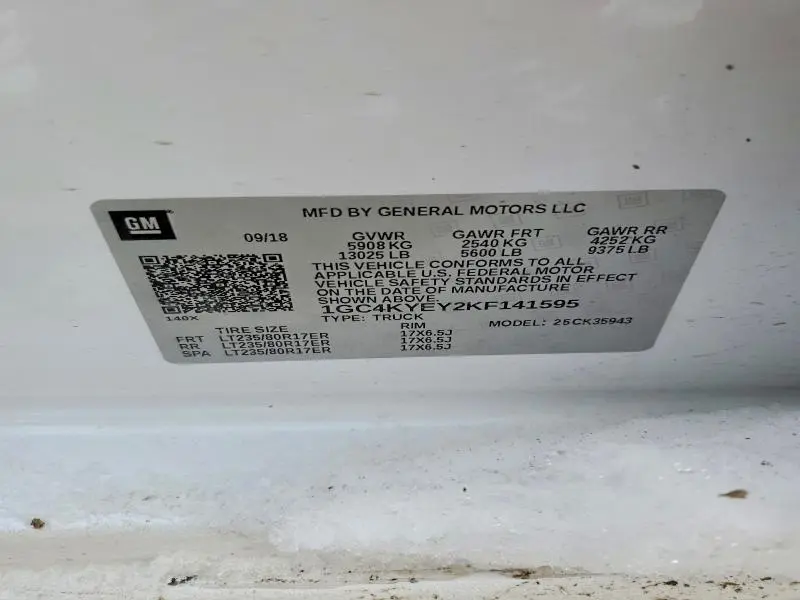 2019 CHEVROLET SILVERADO K3500 HIGH COUNTRY  