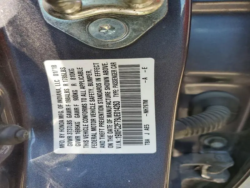 2018 HONDA CIVIC EX  