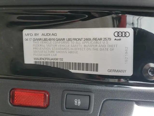 2018 AUDI A5 PREMIUM PLUS S-LINE  