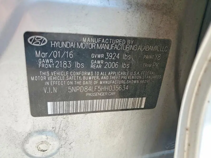 2017 HYUNDAI ELANTRA SE  