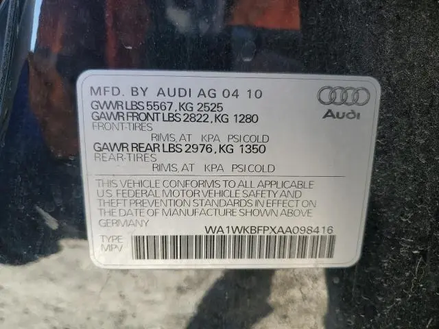 2010 AUDI Q5 PRESTIGE  