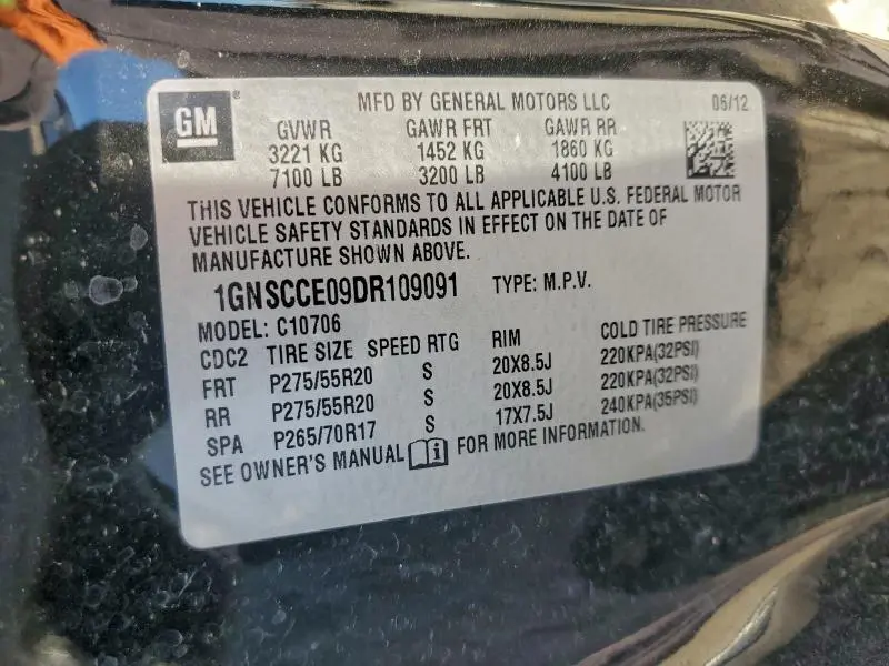 2013 CHEVROLET TAHOE C1500 LTZ  