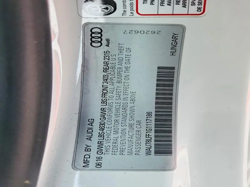 2016 AUDI A3 PREMIUM  