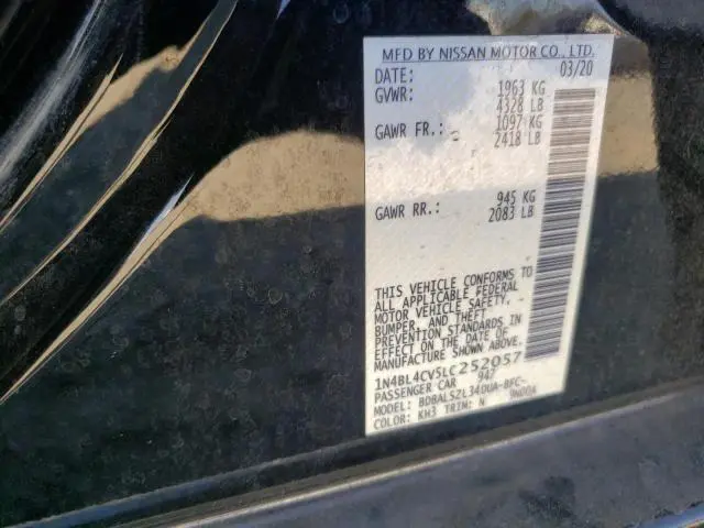 2020 NISSAN ALTIMA SR  