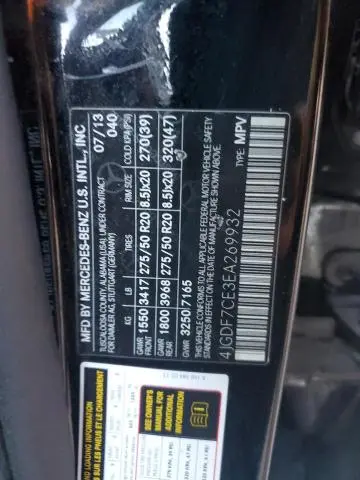 2014 MERCEDES-BENZ GL 450 4MATIC  