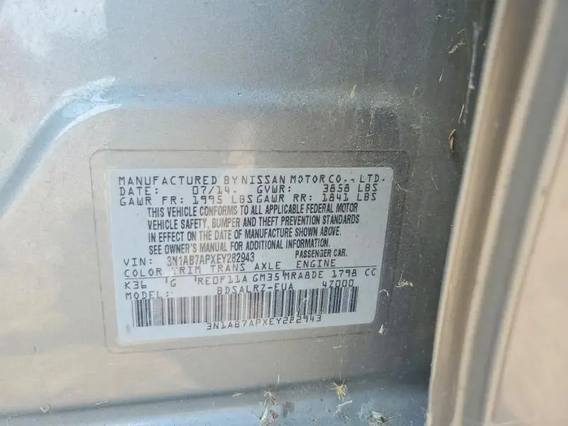 2014 NISSAN SENTRA SR  