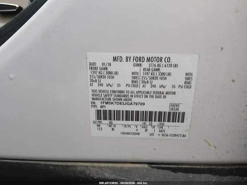 2018 FORD EXPLORER XLT