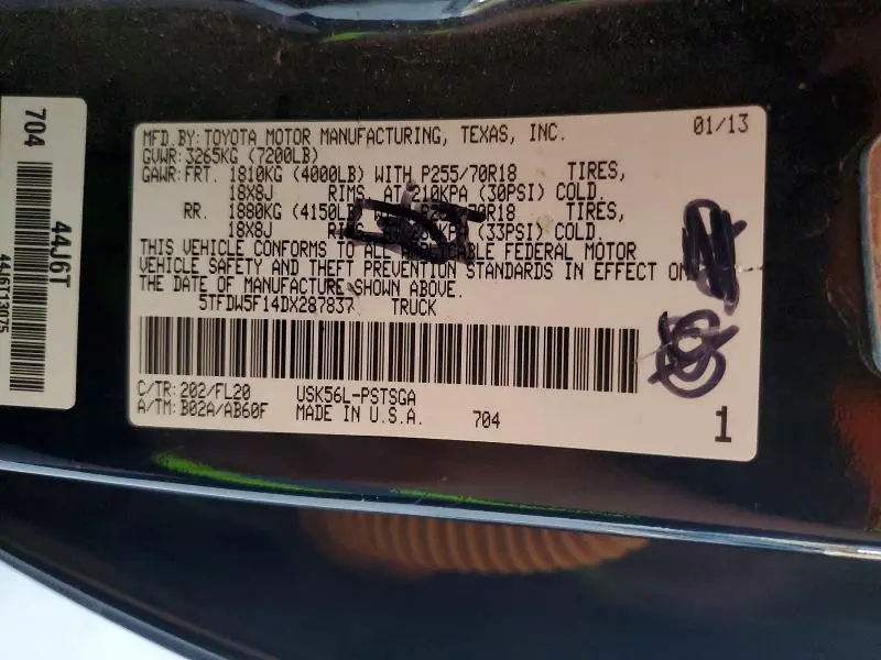 2013 TOYOTA TUNDRA CREWMAX SR5  