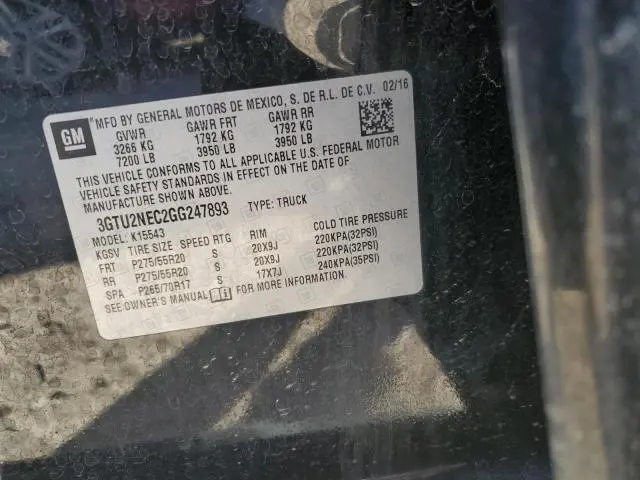 2016 GMC SIERRA K1500 SLT  