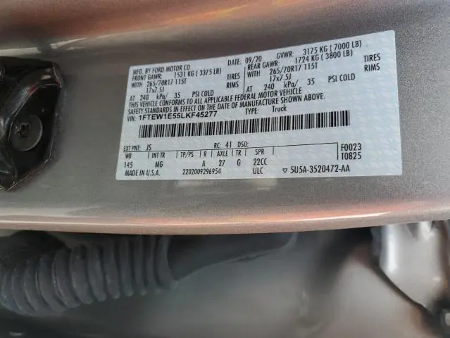2020 FORD F150 SUPERCREW  