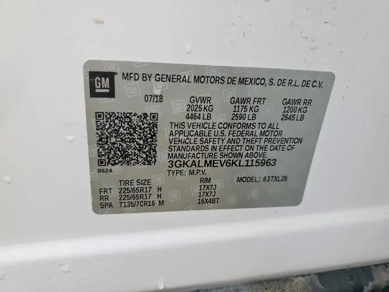 2019 GMC TERRAIN SLE  
