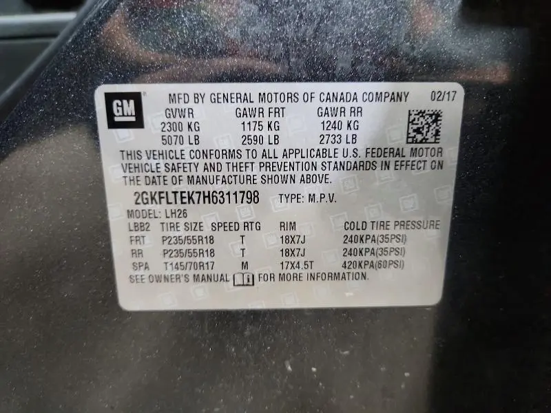 2017 GMC TERRAIN SLE  