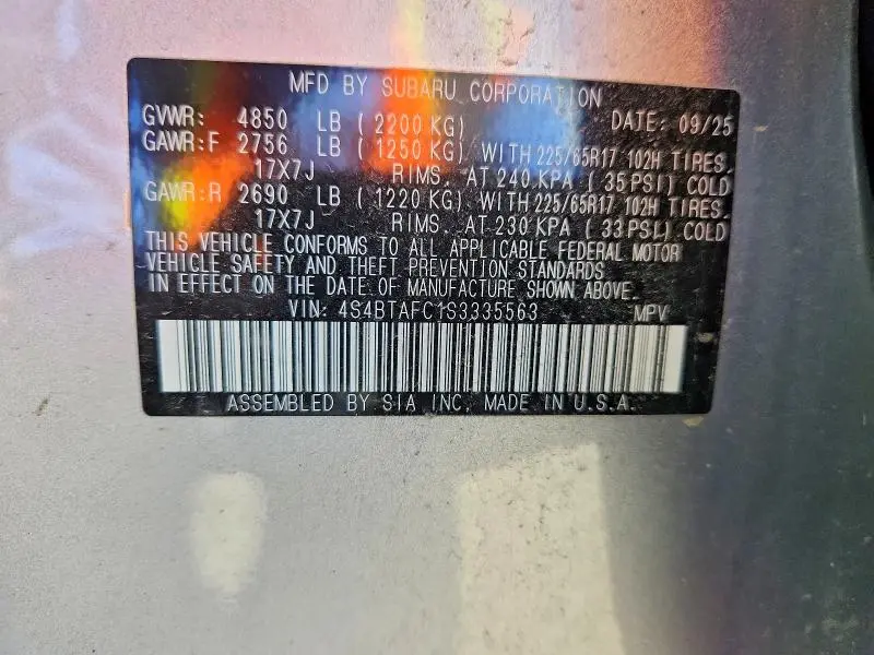 2025 SUBARU OUTBACK PREMIUM  